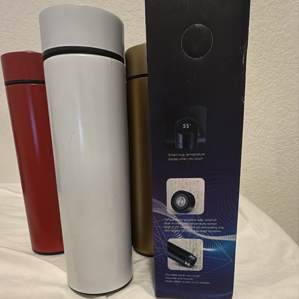 Smart Insulated Mug Stainless Steel Vacuum Cup Thermos Bottle LED Display 500ML